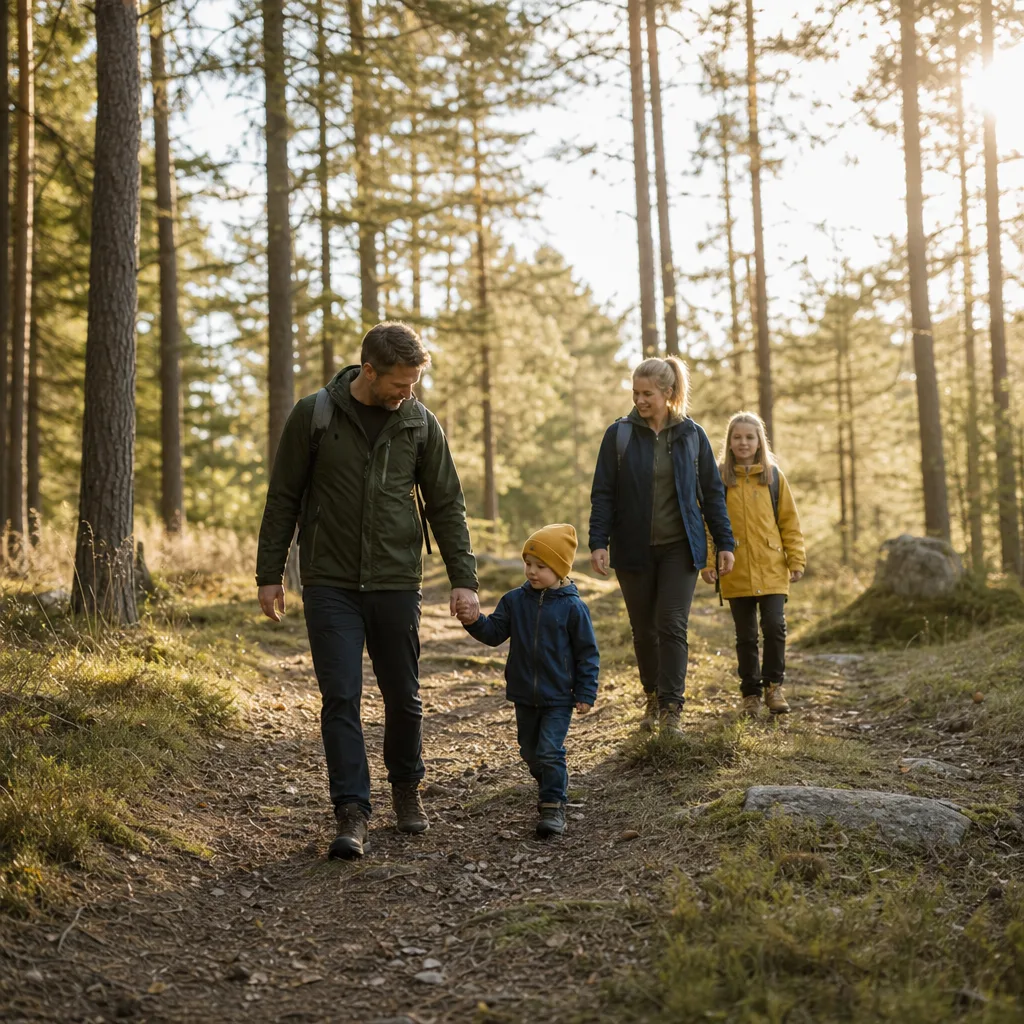 Skandinaviskt kök och matbord i ett mysigt familjehus