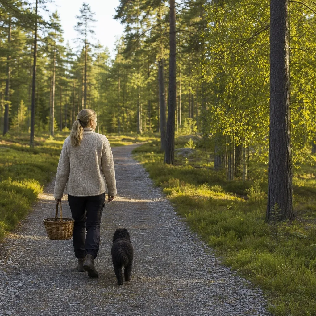 Typiskt svenskt radhus med liten trädgård på en lugn villagata