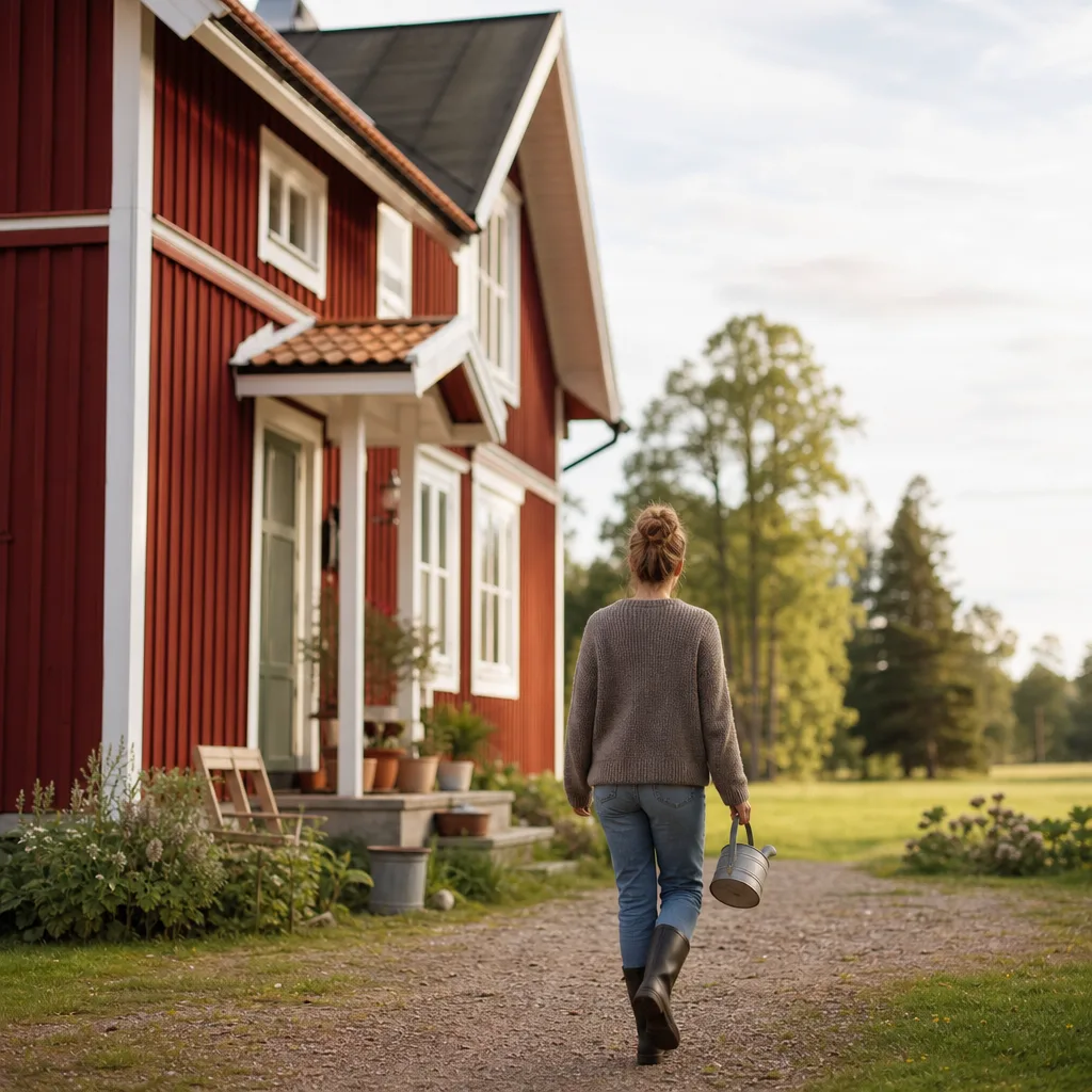 Modernt kompakt lägenhet för singel med minimalistisk skandinavisk inredning
